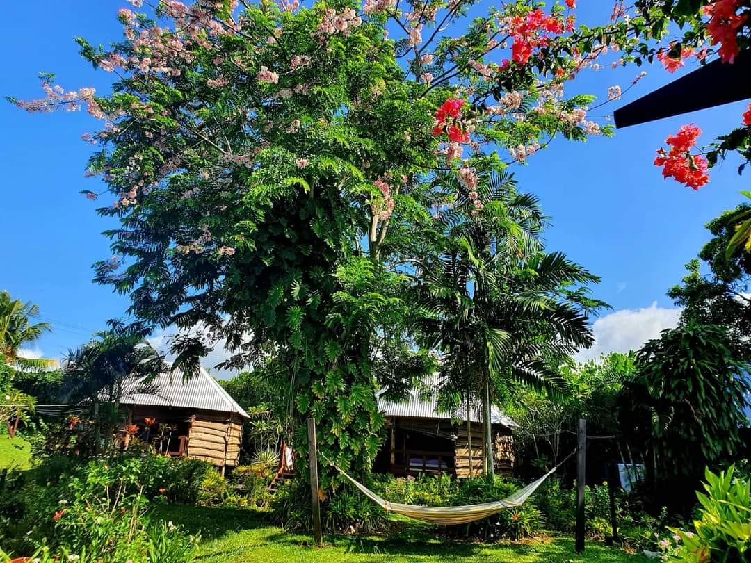 peaceful and tranquil garden setting for fale accommodation